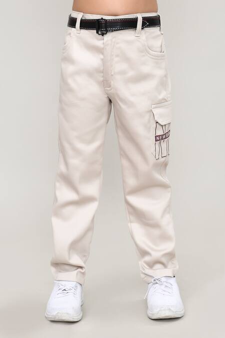 Petite Pomme_Wine Cotton Embroidery Boys Full Sleeves Jacket And Trouser Set_Online_at_Aza_Fashions