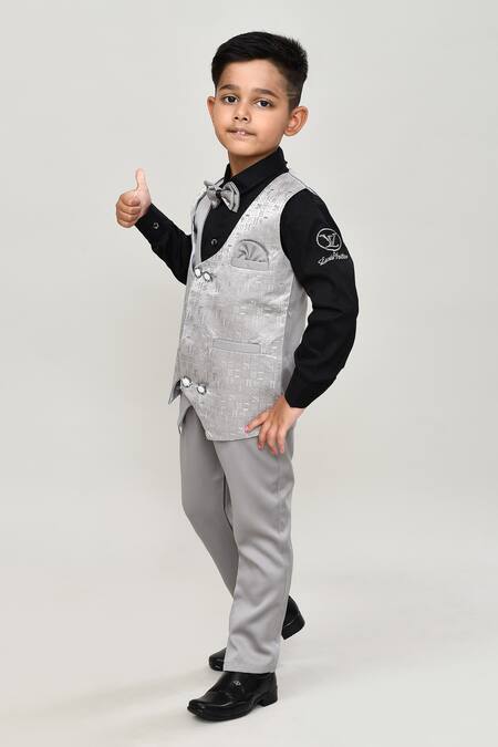 Buy_Petite Pomme_Black Cotton Boys 3-piece Waistcoat Suit_Online_at_Aza_Fashions