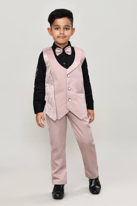 Buy_Petite Pomme_Black Cotton Boys 3-piece Waistcoat Suit_Online_at_Aza_Fashions
