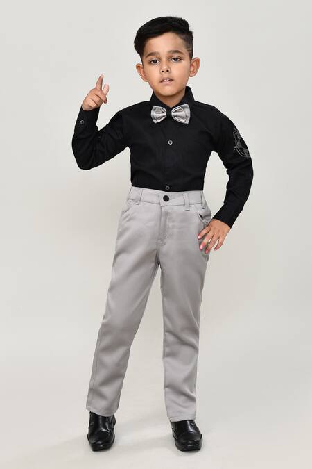 Buy_Petite Pomme_Black Cotton Boys 3-piece Waistcoat Suit_Online_at_Aza_Fashions