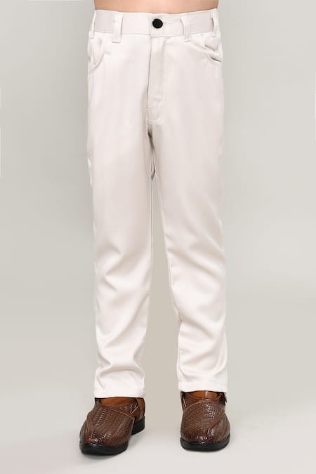 Buy_Petite Pomme_Beige Polyester Embroidery Solid Waistcoat And Trouser Set With Indo Blazer _Online_at_Aza_Fashions