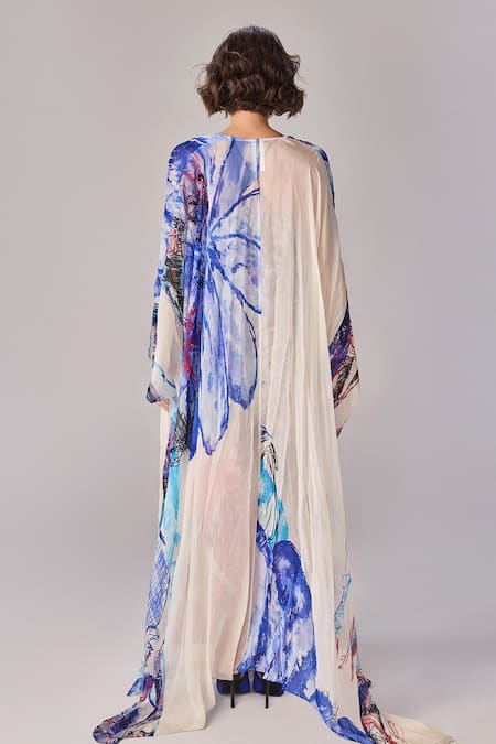 Shop_Saaksha & Kinni_Ivory Crepe Sweetheart Neck Simone Multi Color Bustier Top _at_Aza_Fashions