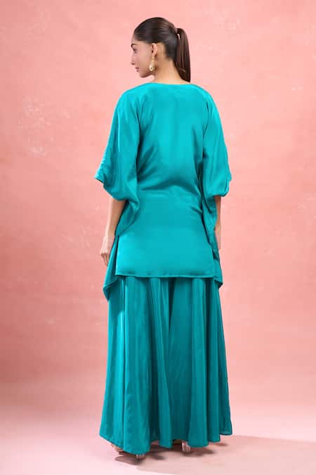 Samyukta Singhania Rama Green Kaftan & Palazzo Set 