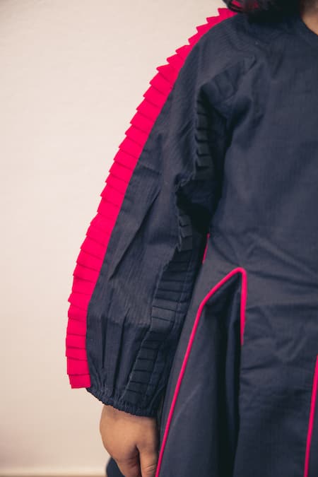 Buy_Petite Pomme_Black Cotton Designer Twirl Frock _Online_at_Aza_Fashions