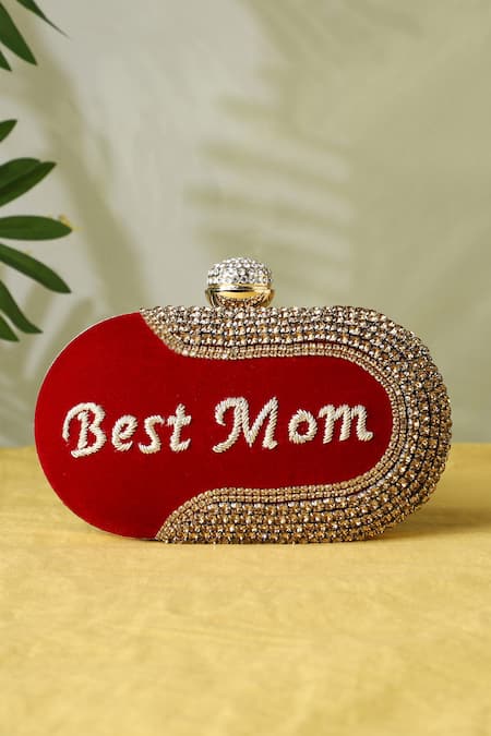 Samyukta Singhania Embellished Velvet Clutch Bag 