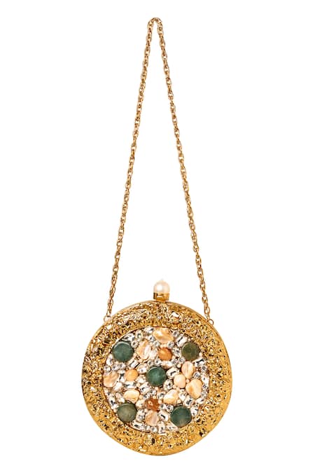 Samyukta Singhania Designer Hand-Embellished Round Clutch 