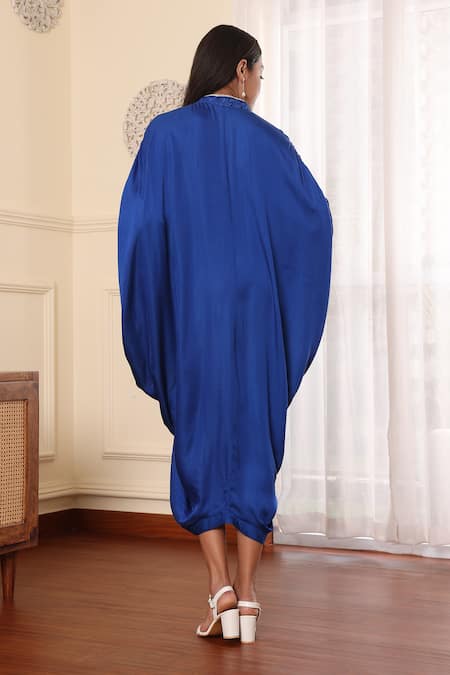 Midori By Sgv Embellished Royal Blue Kaftan 