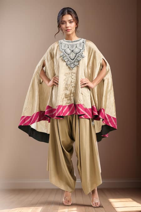 Prisho Dori Embroidered Kaftan & Pant Set 
