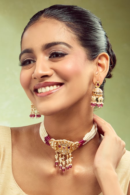 Samyukta Singhania Ruby Designer Jewellery Set 
