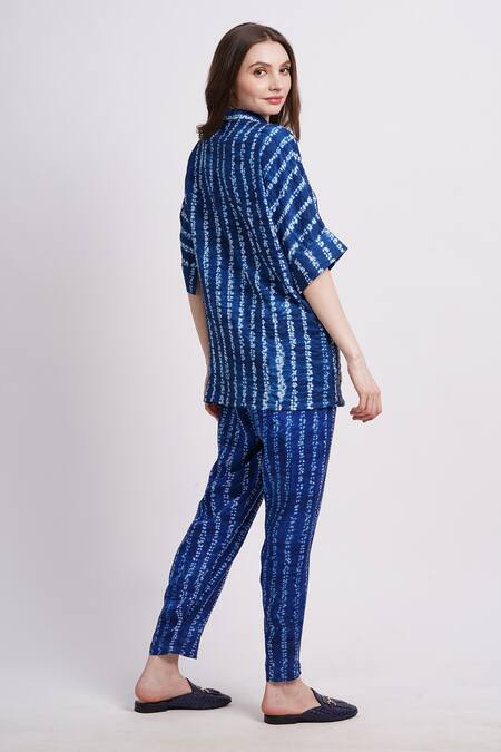 Sonali Gupta Shibori Pattern Shirt & Pant Set 
