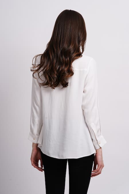 Sonali Gupta Ivory Hand Embroidered Shirt 