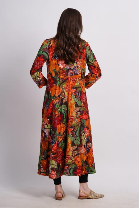 Sonali Gupta Animal Print Embroidered Jacket 