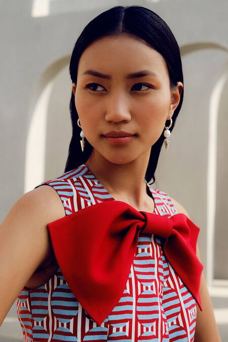 Buy Pooja Rajgarhia Gupta Red Crepe Designer Pant Set Online at Aza Fashions Buy_Pooja Rajgarhia Gupta_Red Crepe Designer Pant Set _Online_at_Aza_Fashions