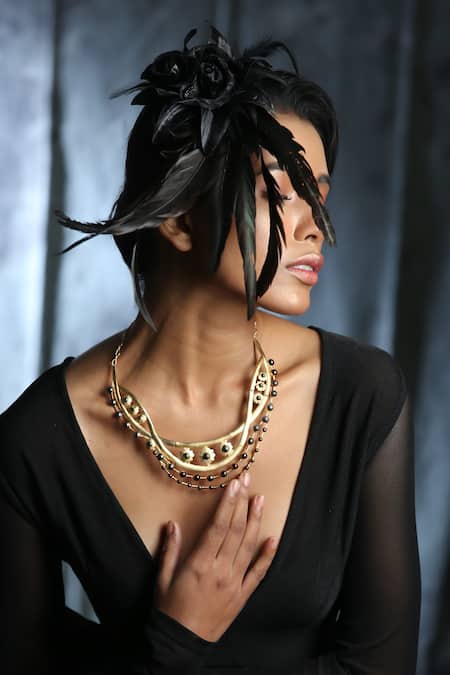 Zaza By Somya Contemporary Brass Necklace 