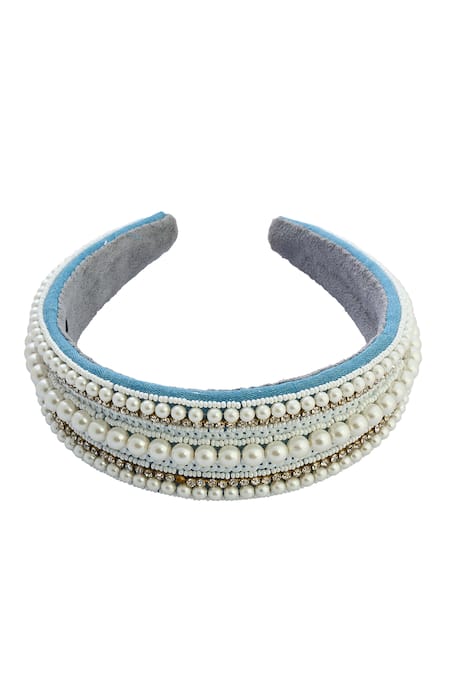 Nazaakat By Samara Singh Moti Design Hand Embroidered Hairband 