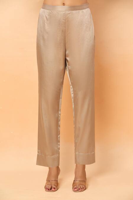 Buy Prisho Beige Silk Embroidery, Zari, Pearls Asymmetric Floral Vine Kurta Set Online at Aza Fashions Buy_Prisho_Beige Silk Embroidery, Zari, Pearls Asymmetric Floral Vine Kurta Set _Online_at_Aza_Fashions