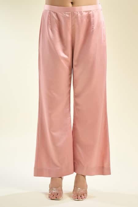 Buy_Prisho_Pink Silk Embroidery, Sequins, Zari, Pearls Round Floral Thread Jacket Pant Set _Online_at_Aza_Fashions
