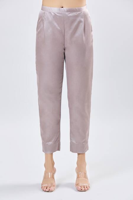 Prisho Purple Cotton, Polyester Embroidery Round Neck Lampi Kaftan And Pant Set Online at Aza Fashions Prisho_Purple Cotton, Polyester Embroidery Round Neck Lampi Kaftan And Pant Set _Online_at_Aza_Fashions