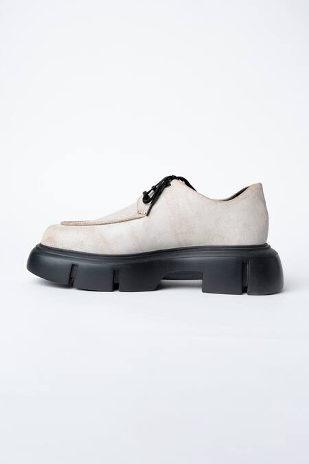 Buy Kavith White Laced Derby Chunky Shoes Online at Aza Fashions Buy_Kavith_White Laced Derby Chunky Shoes _Online_at_Aza_Fashions