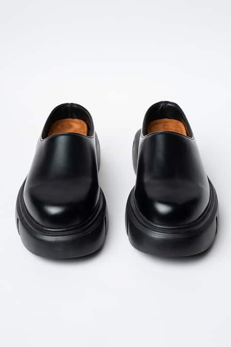 Shop Kavith Black Chunky Sole Derby Shoes at Aza Fashions Shop_Kavith_Black Chunky Sole Derby Shoes _at_Aza_Fashions