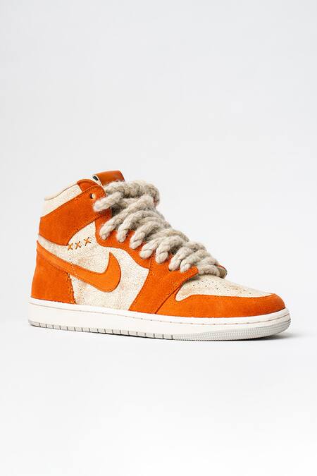 Buy_Kavith_Orange Custom Suede Shoes _Online_at_Aza_Fashions