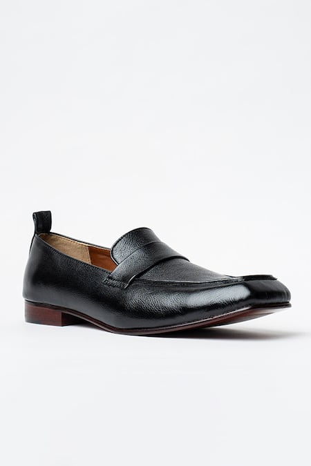 Kavith Black Square Toe Evening Loafer 