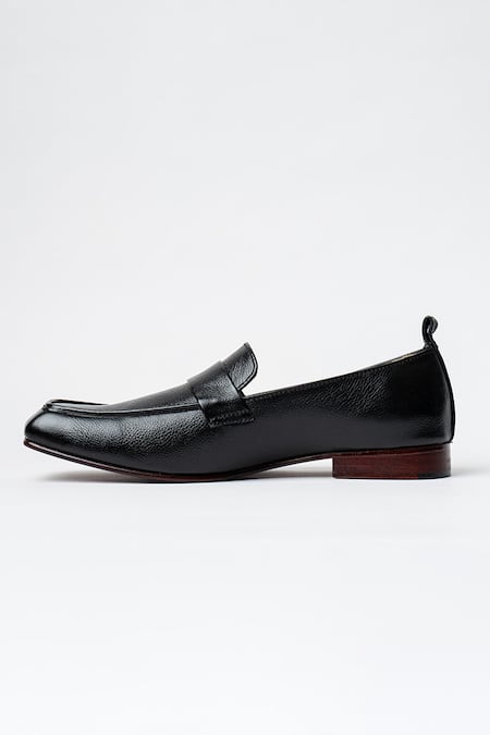 Kavith Black Square Toe Evening Loafer Online at Aza Fashions Kavith_Black Square Toe Evening Loafer _Online_at_Aza_Fashions