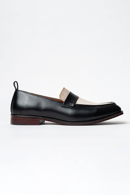 Buy_Kavith_Black Evening Square Toe Loafers _Online_at_Aza_Fashions