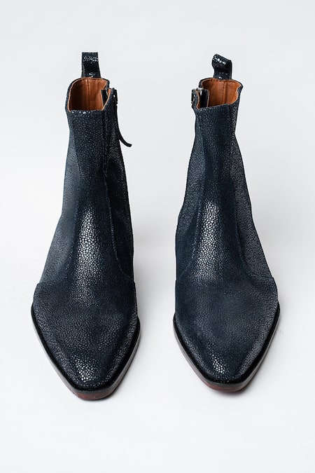 Kavith Square Toe Cowboy Ankle Boots 