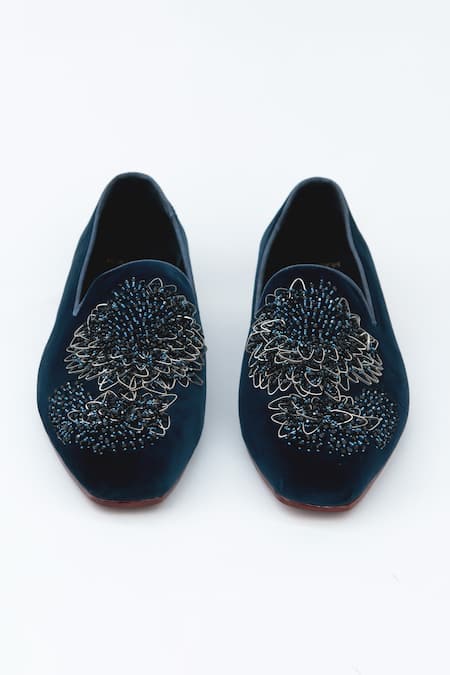 Kavith Evening Tassel Hand Embroidered Tuxedo Shoes 