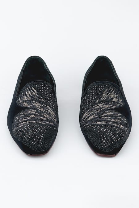 Kavith Evening Tassel Black Tuxedo Shoes 