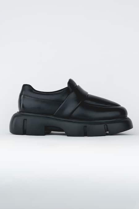 Buy_Kavith_Black Chunky Sole Shoes _Online_at_Aza_Fashions