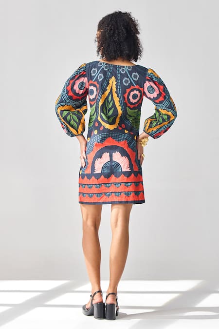 Verb By Pallavi Singhee Floral Print Designer Short Dress 