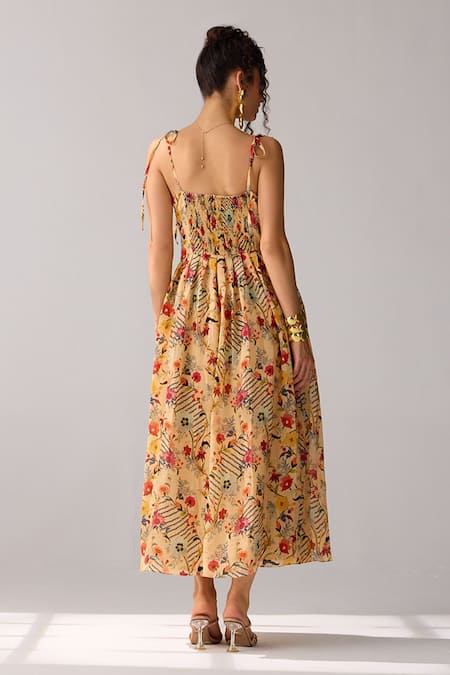Verb By Pallavi Singhee Floral Print Chiffon Maxi Dress 
