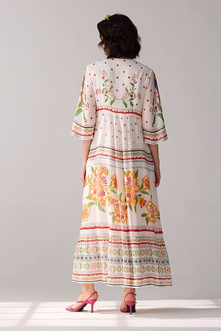 Verb By Pallavi Singhee Floral Embroidered Maxi Dress 