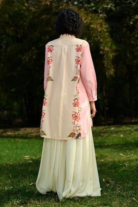 Verb By Pallavi Singhee Floral Embroidered Long Tunic 