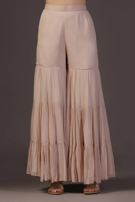 Buy Two Sisters By Gyans Pink Georgette Sequins Round Neck Dusky Kurta Gharara Set Online at Aza Fashions Buy_Two Sisters By Gyans_Pink Georgette Sequins Round Neck Dusky Kurta Gharara Set _Online_at_Aza_Fashions