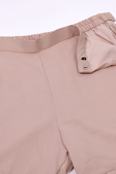 Two Sisters By Gyans Pink Georgette Sequins Round Neck Dusky Kurta Gharara Set at Aza Fashions Two Sisters By Gyans_Pink Georgette Sequins Round Neck Dusky Kurta Gharara Set _at_Aza_Fashions