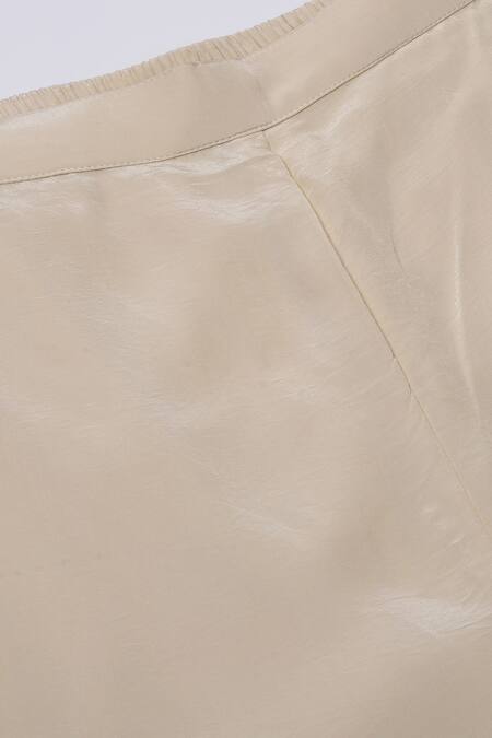 Two Sisters By Gyans_Red Crepe Embroidery Scoop Neck Tunic And Palazzo Set _at_Aza_Fashions