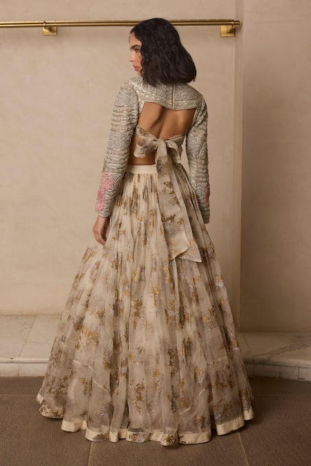 Bhumika Sharma Ivory Sylvia Print Lehenga Set 