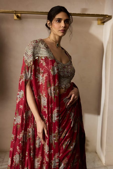 Bhumika Sharma Embroidered Sylvia Print Saree Set 