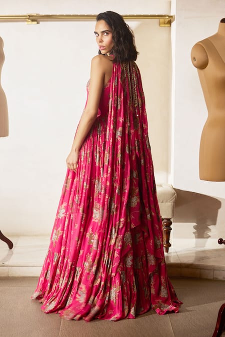 Bhumika Sharma Fuchsia Printed Sylvia Anarkali 