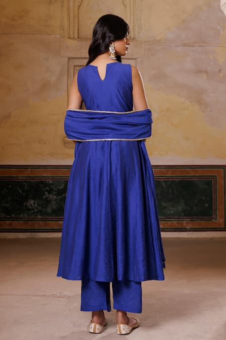 Bannhi By Priyanka Rathore Chanderi Embroidered Anarkali Set 