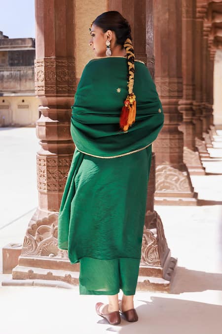 Bannhi By Priyanka Rathore Embroidered Chanderi Anarkali Set 