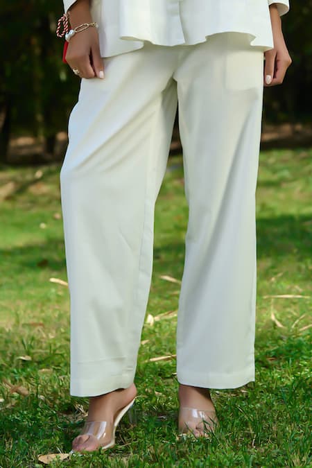 Buy Verb By Pallavi Singhee Ivory Cotton Embroidery, Tassels Collared Shirt And Pant Set Online at Aza Fashions Buy_Verb By Pallavi Singhee_Ivory Cotton Embroidery, Tassels Collared Shirt And Pant Set _Online_at_Aza_Fashions