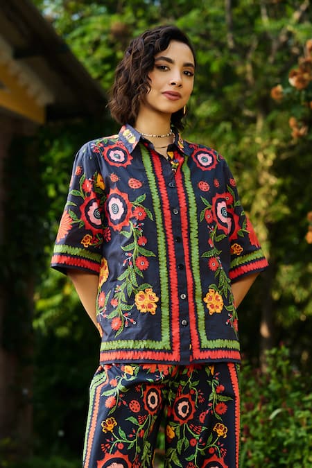 Verb by Pallavi Singhee Floral Print Cotton Shirt 