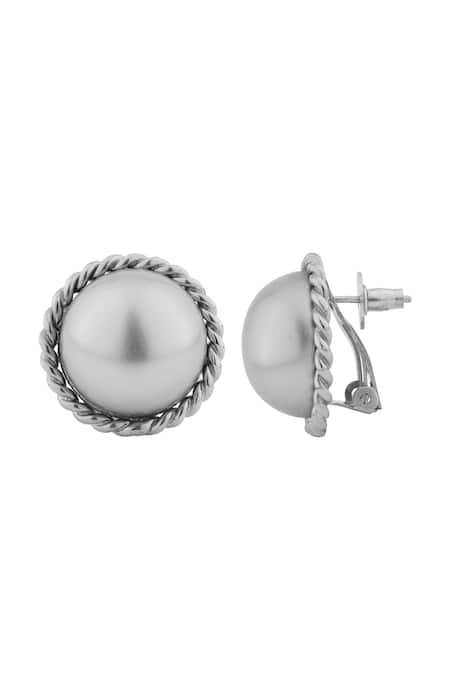 Anaash_White 20mm Senora Studs _Online_at_Aza_Fashions