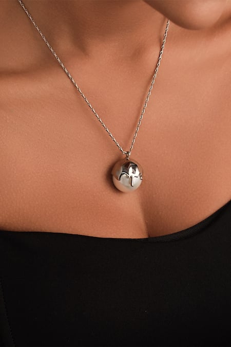 Buy_Anaash_Silver Plated Dune Pendant Necklace _Online_at_Aza_Fashions
