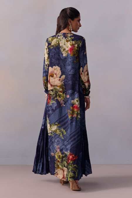 Kalista Myra Jalabiya Floral Print Maxi Dress 