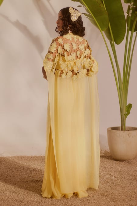 Silky Bindra Solana Cape & Sharara Set 